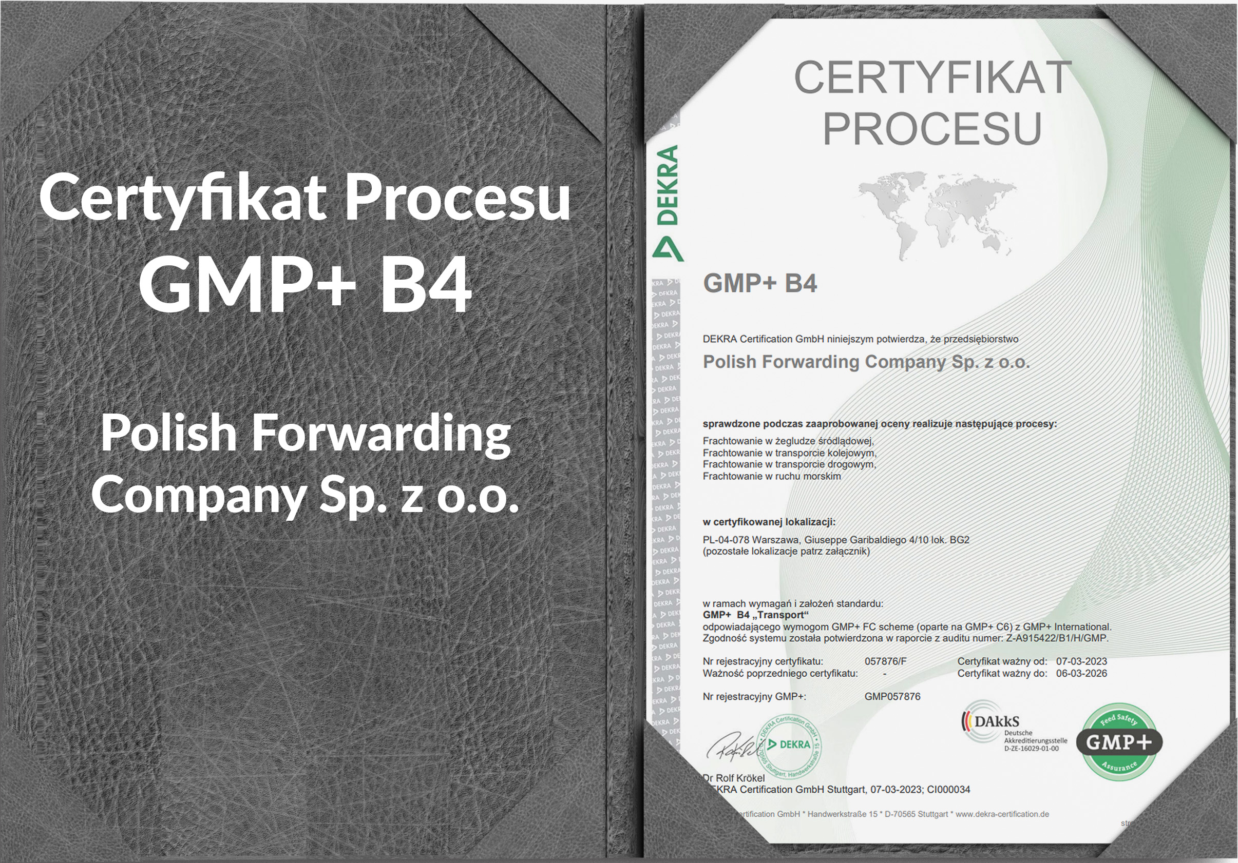 Certyfikat GMP+ B4 PFC24