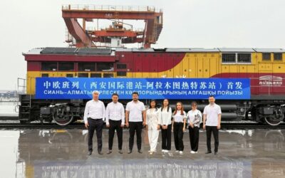 Pierwszy pociąg kontenerowy został wysłany z Xi’an do nowego terminalu w Ałmaty