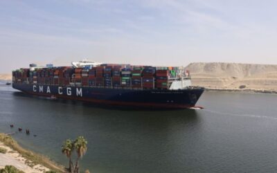 CMA CGM Benjamin Franklin becomes the largest ship to pass through the Suez Canal in two years