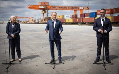 Premier Donald Tusk w Euroterminalu Sławków – podpisano umowę zakładającą jego rozbudowę.