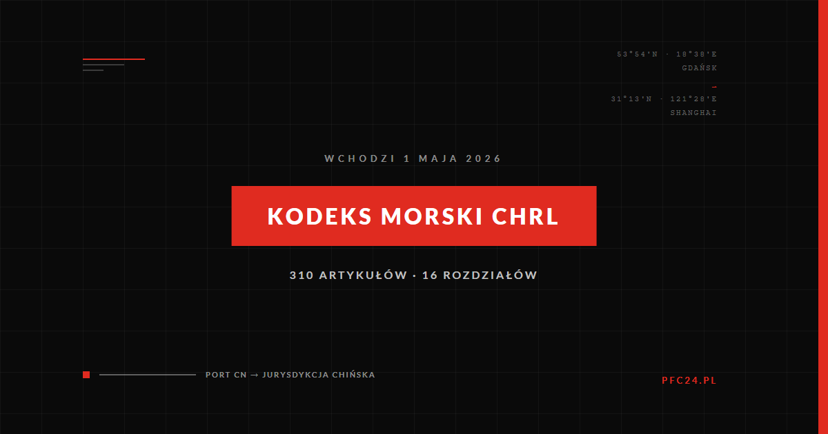 Chiński Kodeks Morski od 1 maja 2026 — przewodnik dla importerów